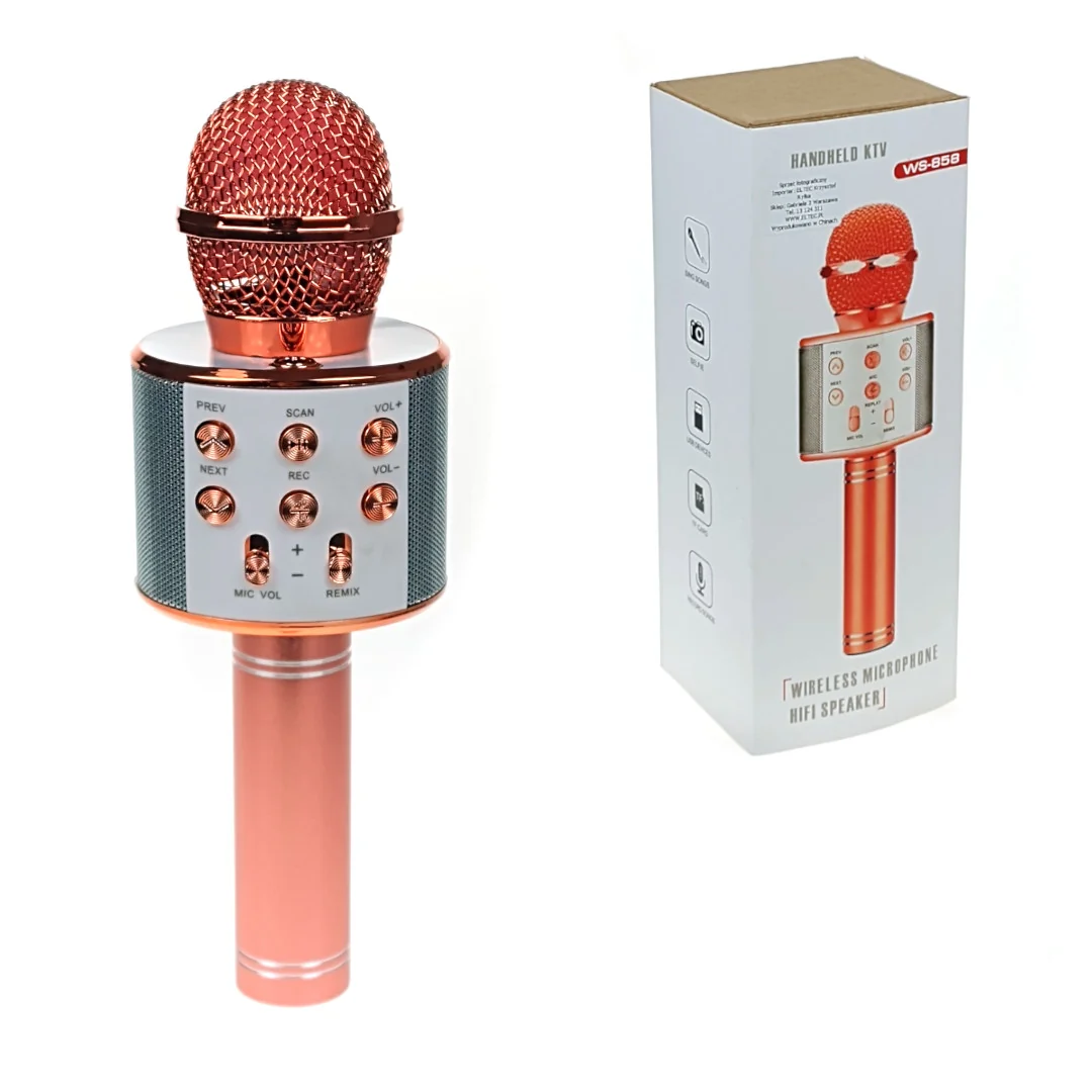 Karaoke microphone with built-in Bluetooth speaker WS-858