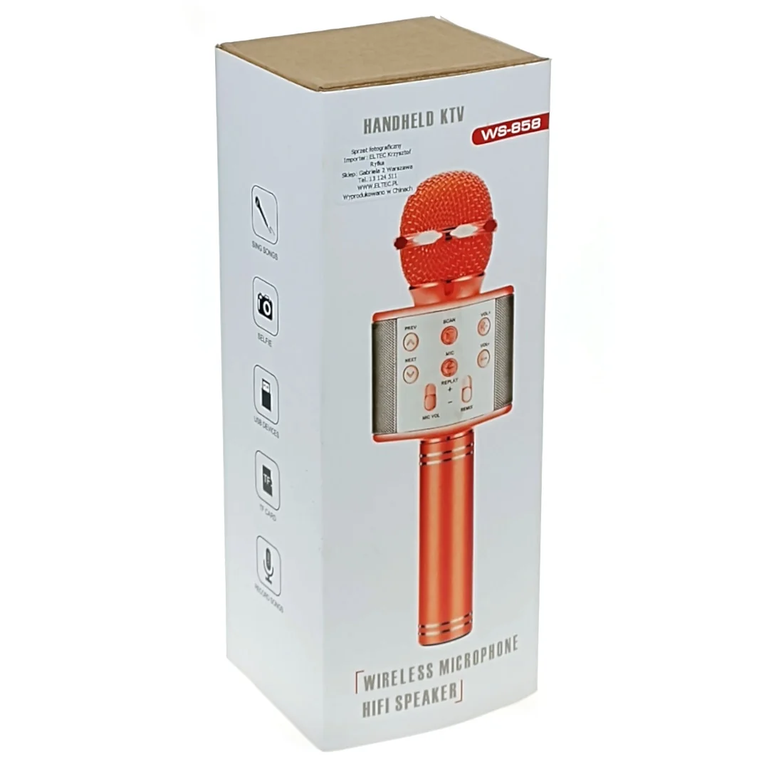 Karaoke microphone with built-in Bluetooth speaker WS-858 - Image 3
