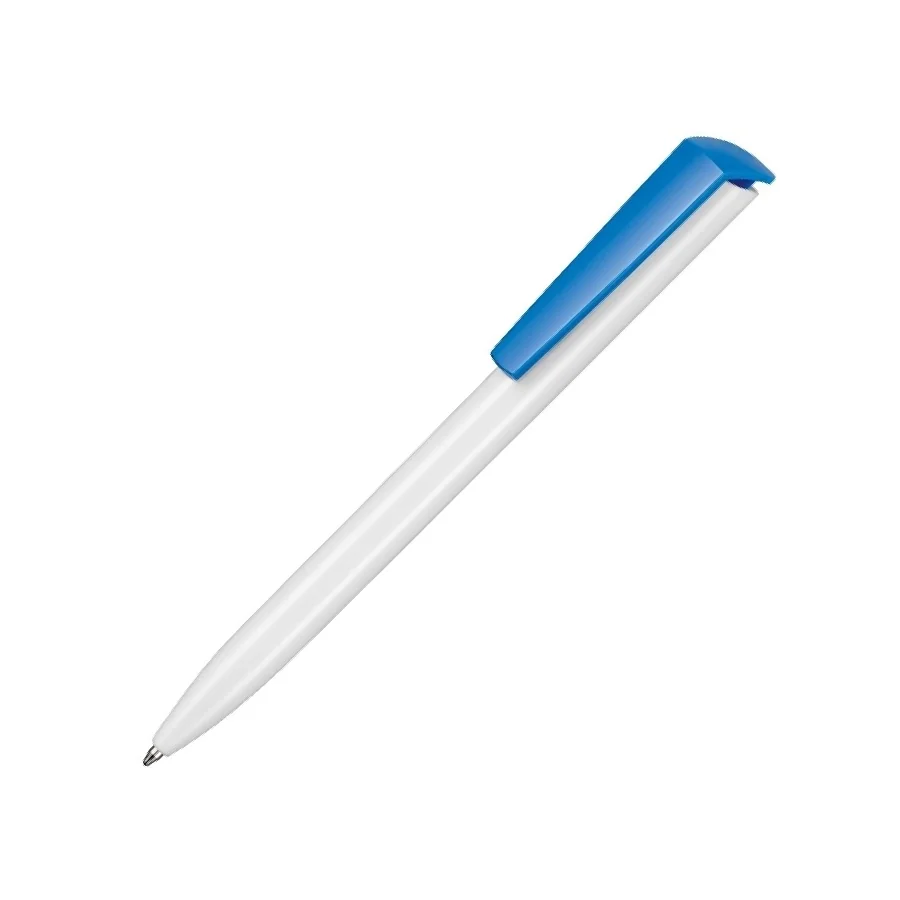 Pen 00127 TRIGGER body white clip insert. blue