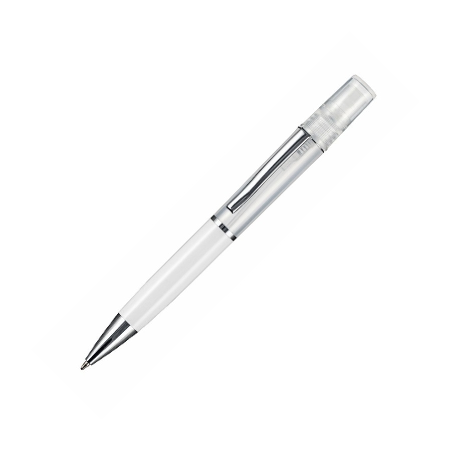 Długopis 00130 SPRAY PEN biały/przezroczysty wkł. Niebieski