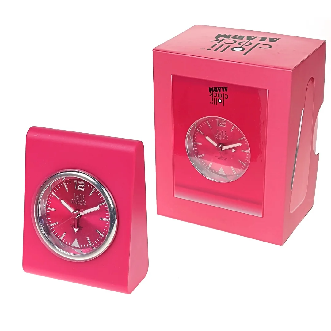 Budzik LolliClock z alarmem, różowy