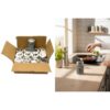 Glass spice shaker in gray stainless steel case