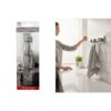 Stainless steel hook strip (set of 4), self-adhesive
