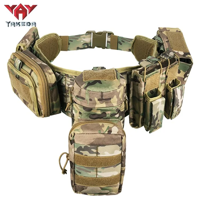 YAKEDA YD-2027 MOLLE combat tactical belt 7-in-1 BOMTURN series with pockets - Multicam (CP)