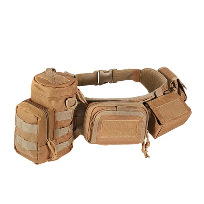 YAKEDA YD-2027 MOLLE combat tactical belt 7-in-1 BOMTURN series with pockets - Sand (Mud)