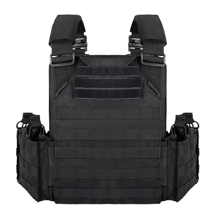 YAKEDA VT-8300-2 Military Tactical Plate Carrier Vest Quick Release MOLLE – Black - Image 3