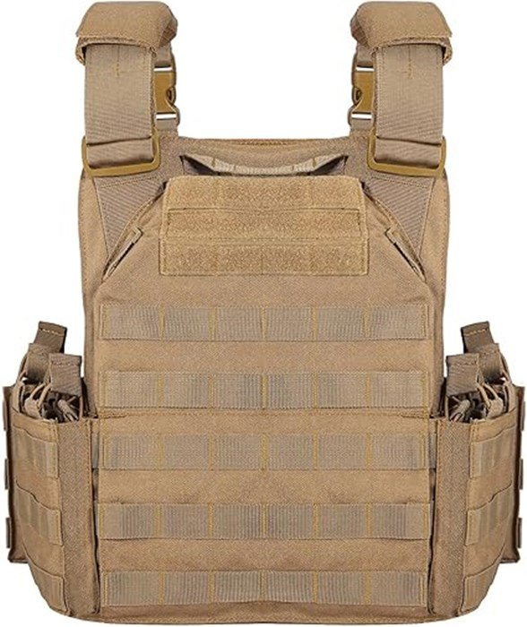 Kamizelka taktyczna wojskowa YAKEDA VT-8300-2 Plate Carrier Quick Release MOLLE – Piaskowy (Mud) - obrazek 3