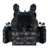 YAKEDA VT-8301 Military Tactical Plate Carrier Vest Cobra Buckle MOLLE Full Pouch Set – Black Multicam (Black CP)