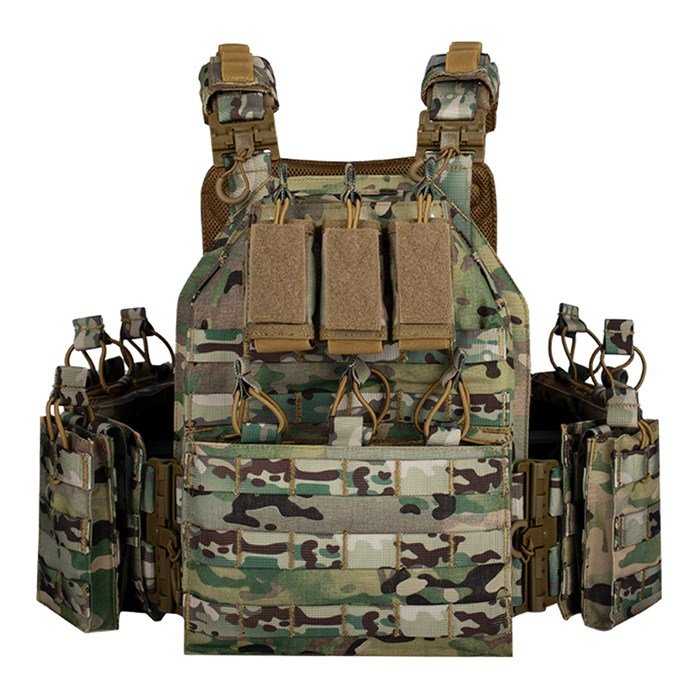 Kamizelka taktyczna wojskowa YAKEDA VT-8301 Plate Carrier Cobra Buckle MOLLE komplet kieszeni – Multicam (CP)