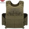 YAKEDA VT-8796 Military Tactical Plate Carrier Vest MOLLE Quick Release Snake Buckle – Mud / Sand