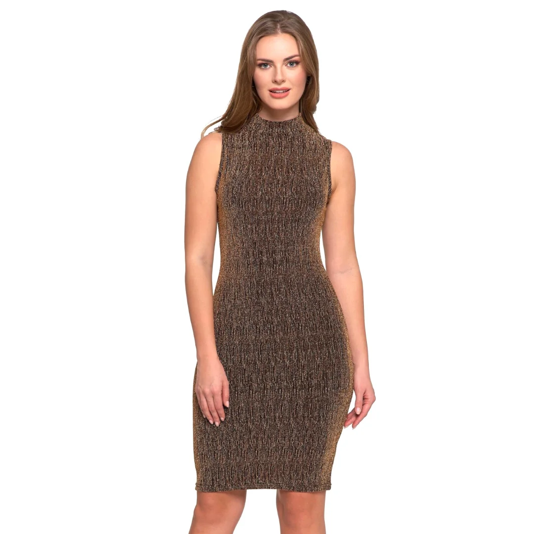 Midi Glamour Moraj Gold Evening Dress Size S