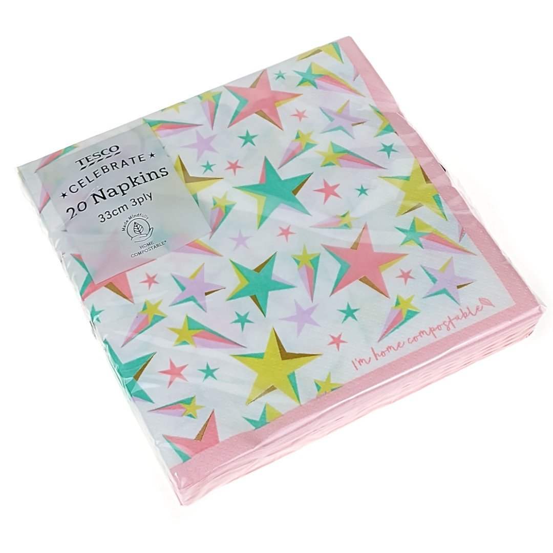 3PLY Pastel Rainbow Paper Napkins 33 cm (20 pcs)