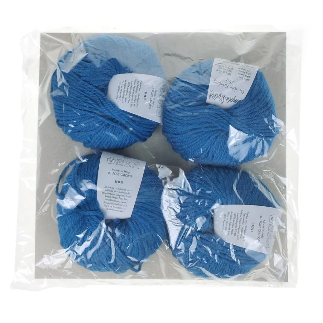 Zestaw Włóczek DeAgostini Simple Stylish Double Knitting Niebieska Pantone 3015U 25g