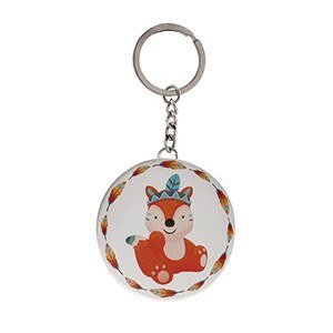 Keychain with mirror fox Charly d: 6 cm