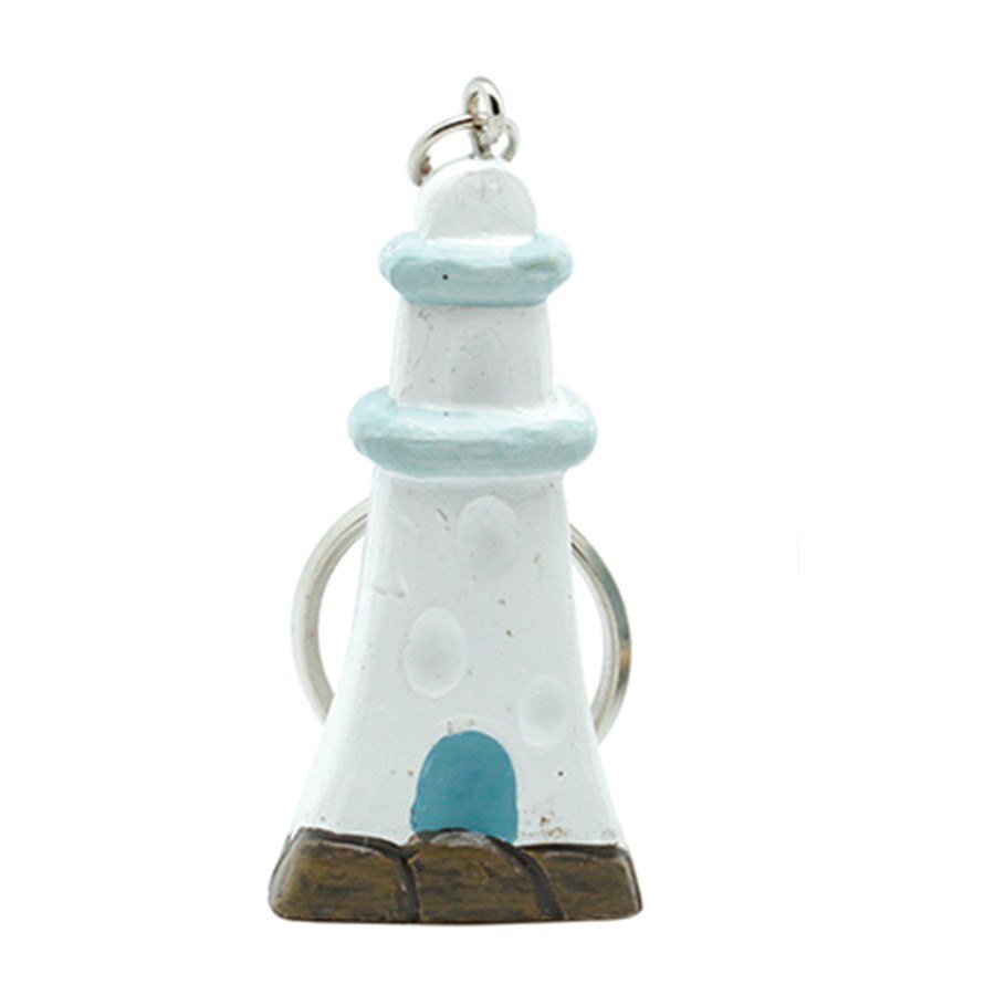 Keychain Lighthouse white/blue h: 5.5 cm