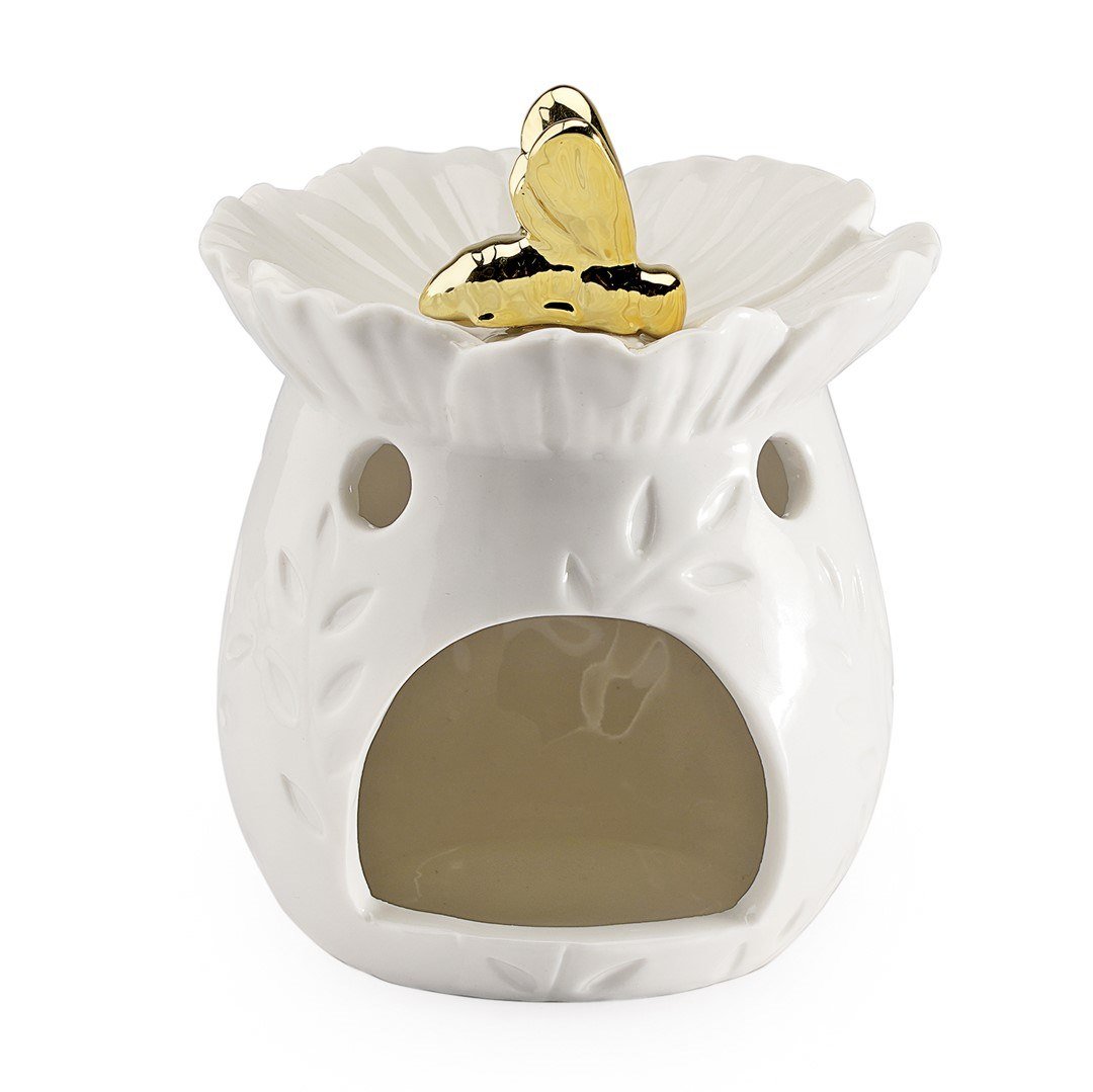 Ceramic fragrance fireplace d: 9.5 cm, h: 12 cm