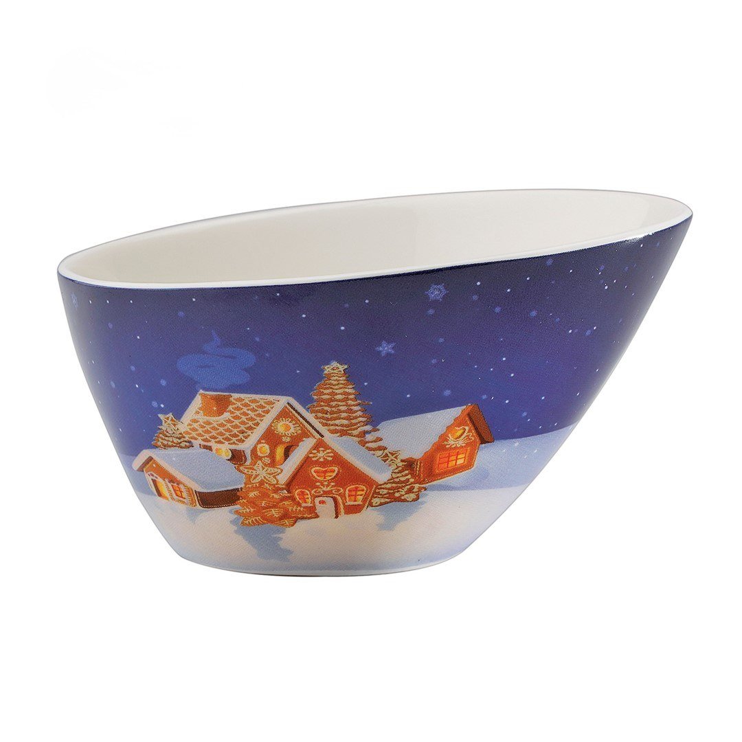 Blue Ceramic Country Bowl 10.5x8.5 cm, h: 6 cm