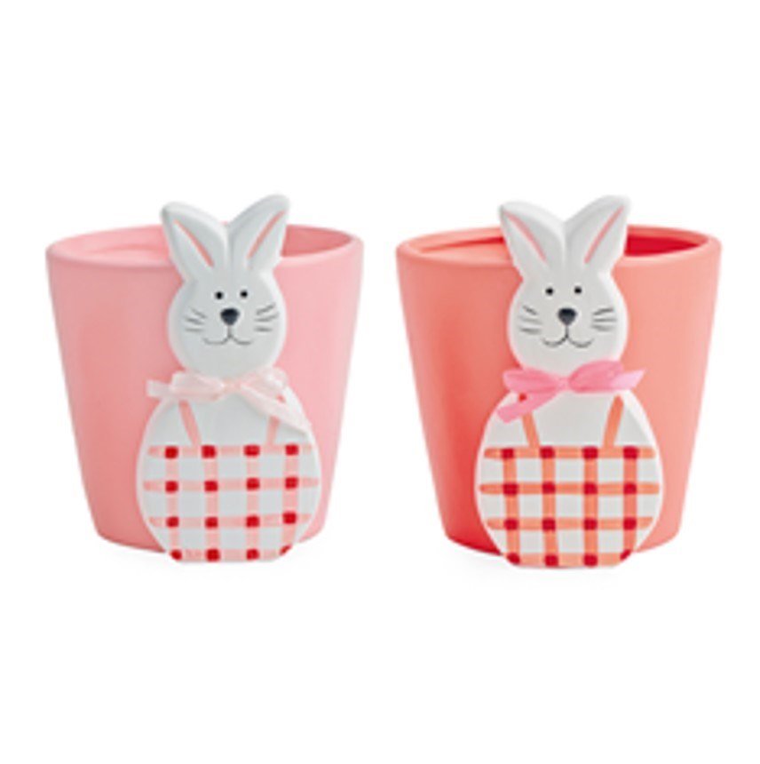 Pink Rabbit Pot Coco N°2 2 patterns d: 13 cm, h: 14 cm