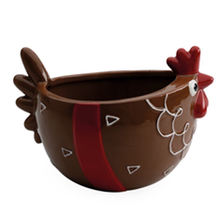 Hopcocotte Chicken Ceramic Container PN N°1 d: 10x15 cm, h: 10 cm