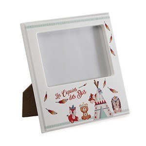 White photo frame "Friends of the Forest" 18x18 cm